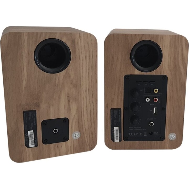 Approx APPSPK02WD enceintes Bluetooth auto-alimentées 60W RMS bois