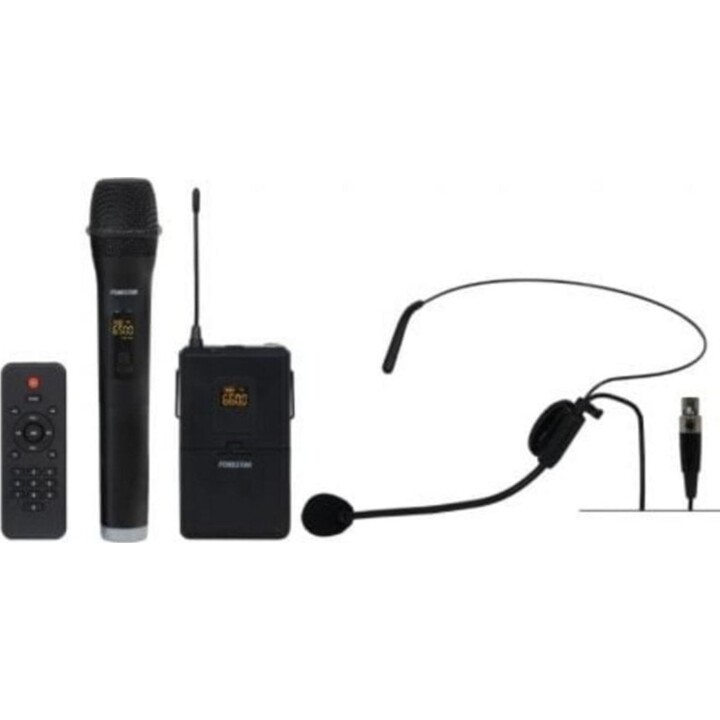 Fonestar MALIBU-312 Enceintes Bluetooth portables 250W 2 Microphones Chariot à batterie karaoké