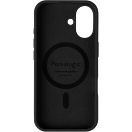 Funda Pomologic de silicona para iPhone 17 Compatible con MagSafe, negro