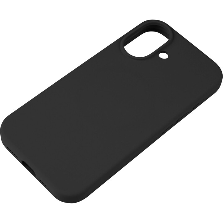 Capa de silicone Pomologic para iPhone 17 compatível com MagSafe, preta