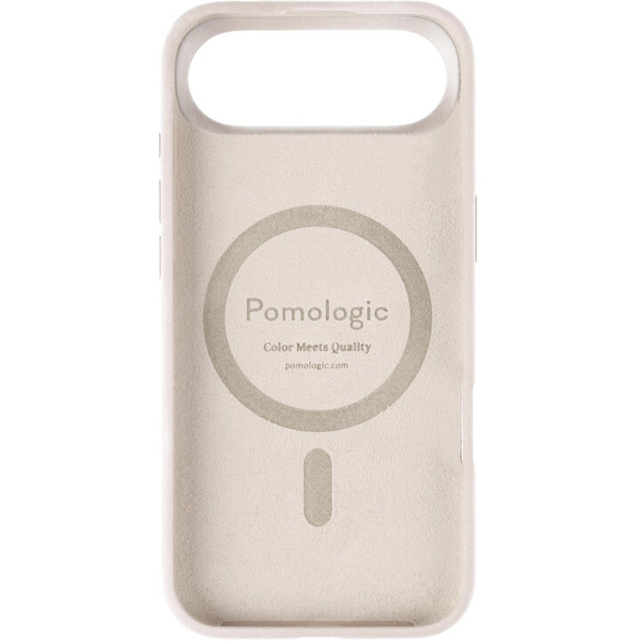 Pomologic Coque en silicone pour iPhone Air compatible avec MagSafe, blanc/ivoire
