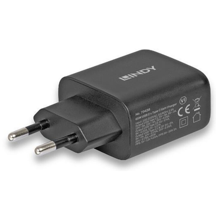 Caricabatterie 65W USB 2 x Tipo C