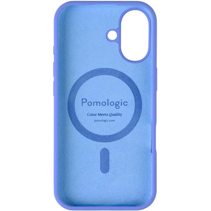 Custodia in silicone Pomologic per iPhone 17 compatibile con MagSafe, blu