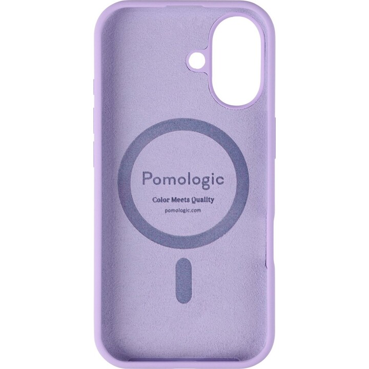 Custodia in silicone Pomologic per iPhone 17 compatibile con MagSafe, viola