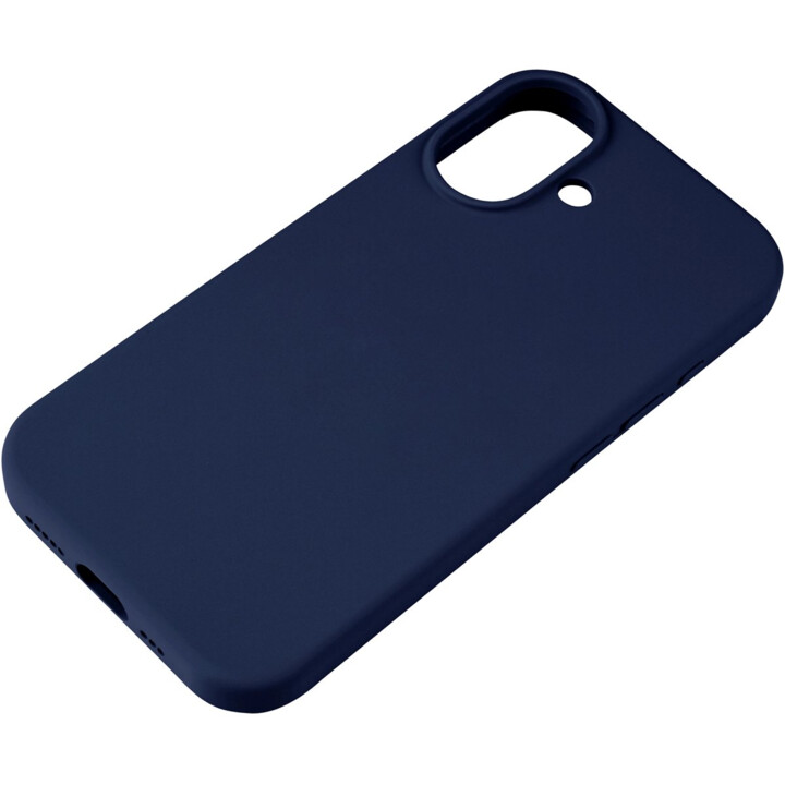 Capa de silicone Pomologic para iPhone 17 compatível com MagSafe, azul
