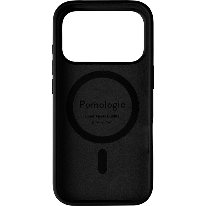 Pomologic Silikonhülle für iPhone 17 Pro, kompatibel mit MagSafe, Schwarz