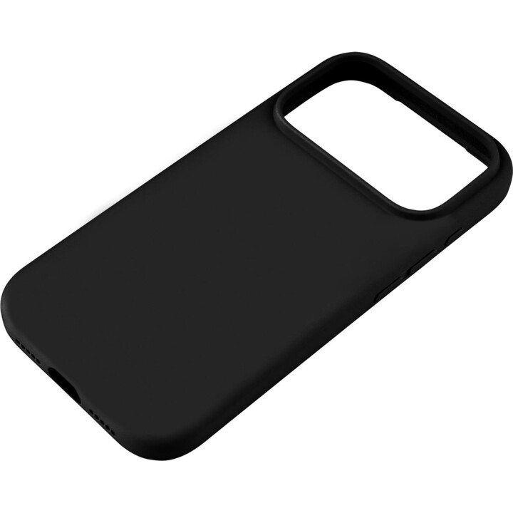 Pomologic Coque en silicone pour iPhone 17 Pro Compatible avec MagSafe, Noir