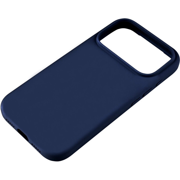 Capa de silicone Pomologic para iPhone 17 Pro compatível com MagSafe, azul