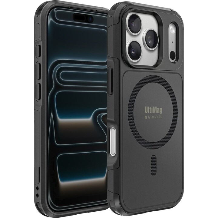 Capa 4smarts compatível com Apple iPhone 17 Pro Max Defend Series, compatível com MagSafe, preta