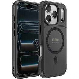Capa 4smarts compatível com Apple iPhone 17 Pro Defend Series, compatível com MagSafe, preta