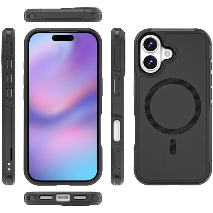 Capa 4smarts compatível com Apple iPhone 17 Defend Series, compatível com MagSafe, preta