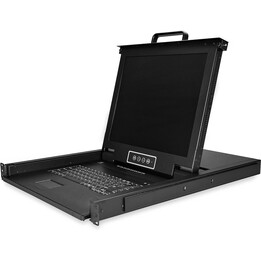 StarTech RKCONS1708K 1U 17" Rackmount KVM-Konsole 8-Port VGA/USB Switch 1280x1024 LCD Full Keyboard Touchpad