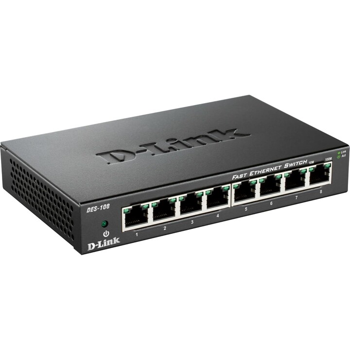 Switch d-link des-108 10/100 8 portas desktop