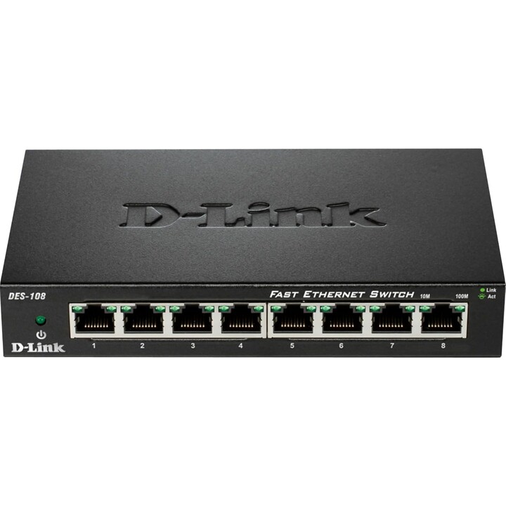 D-Link DES-108 10/100 8-Port Desktop Switch