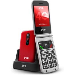 Téléphone portable SPC Stella 3 4G pour seniors rouge