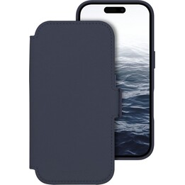 Dbramante1928 iPhone 17-Hülle, einfarbig, dunkelblau, Kunstleder, abnehmbares 2-in-1-Magnetdesign