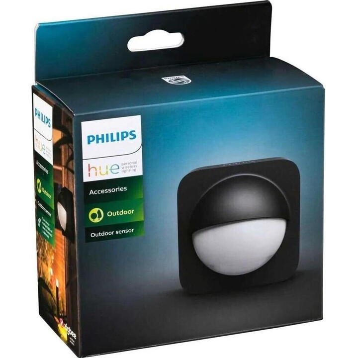 Sensor de movimiento para exteriores Philips Hue, accesorio para bombillas y lámparas inteligentes Hue, negro