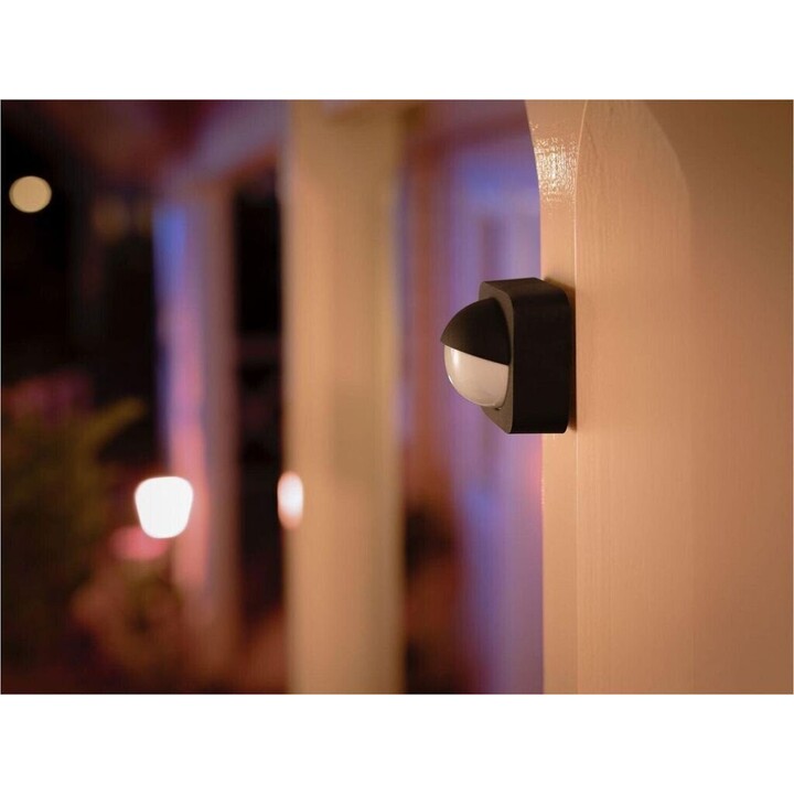 Sensor de movimento exterior Philips Hue, acessório para lâmpadas e lâmpadas inteligentes Hue, preto