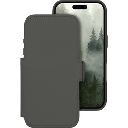 Dbramante1928 Bookshelf Case for iPhone 17 Pro, Solid Green, Faux Leather, 2-in-1 Magnetic Removable Design