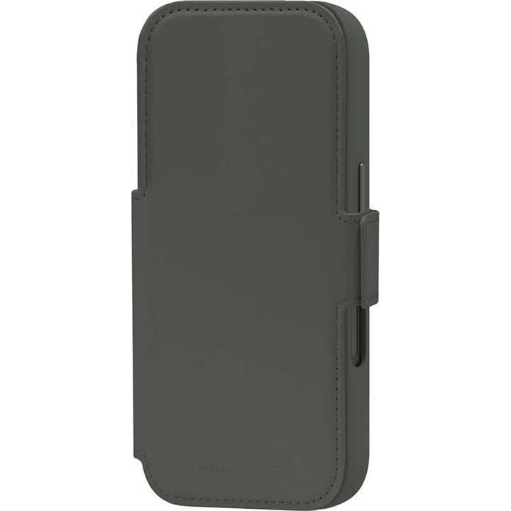 Dbramante1928 Bookshelf Case for iPhone 17 Pro, Solid Green, Faux Leather, 2-in-1 Magnetic Removable Design
