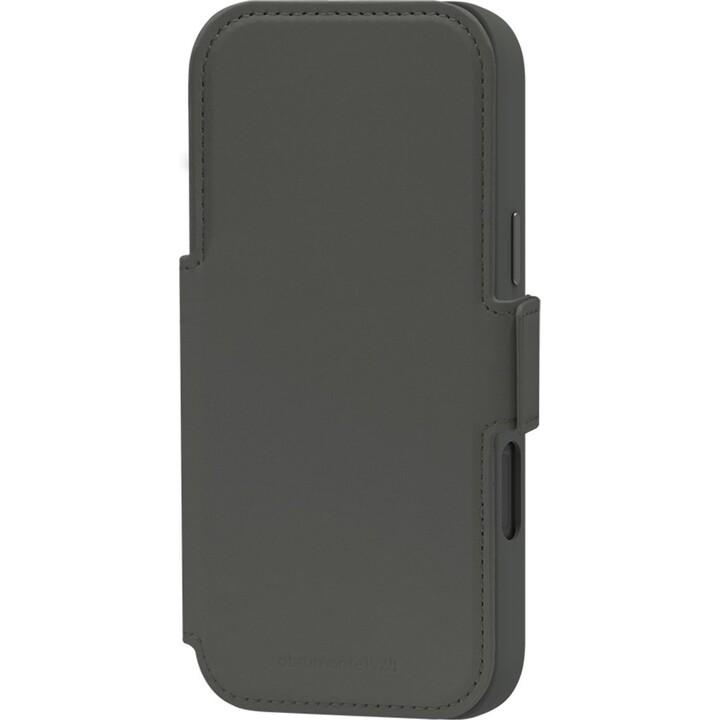 Dbramante1928 Custodia per iPhone 17 Pro Max, Verde Tinta Unita, Ecopelle, Design Magnetico Rimovibile 2 in 1