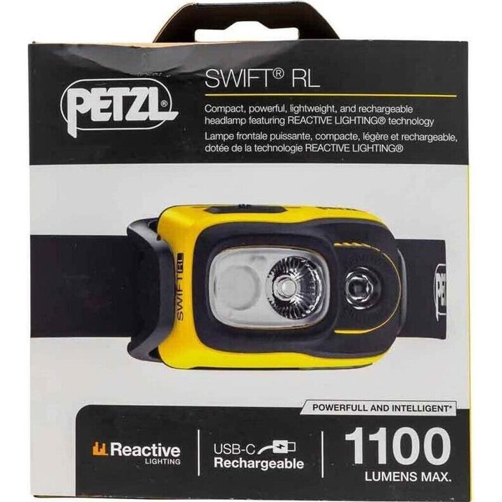 Lanterna de cabeça profissional Petzl SWIFT RL Pro Line E810AB00, preto, amarelo