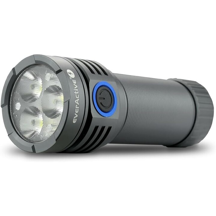 EverActive FL-3300R Lampe de poche à LED, 5 modes de fonctionnement, 3300Lm, rechargeable, Gris