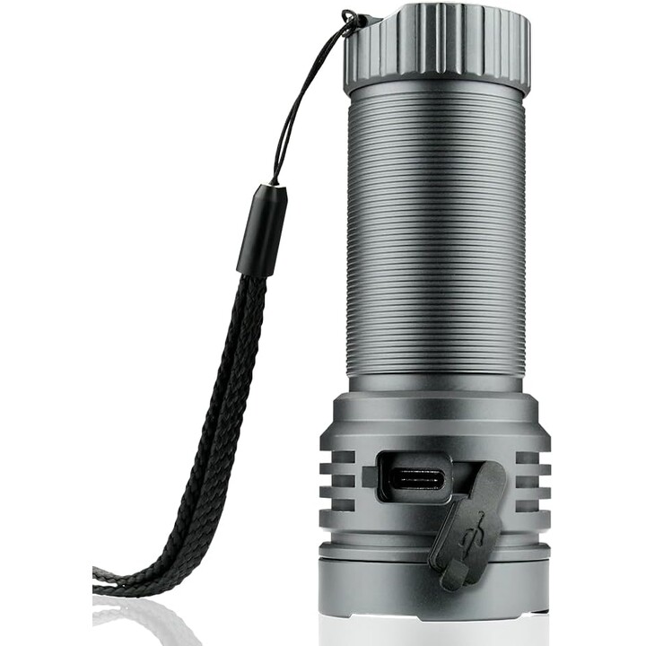 Linterna LED EverActive FL-3300R, 5 modos de funcionamiento, 3300Lm, recargable, Gris