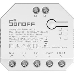 DUALR3 - Interruptor inteligente de medición de energía bidireccional de doble relé