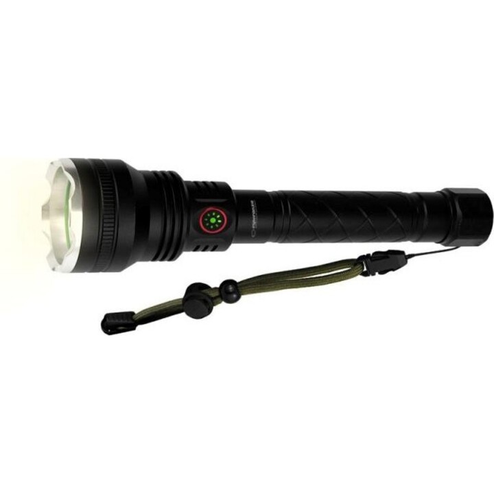Esperanza EOT068 Black Flashlight, Rechargeable LED Flashlight