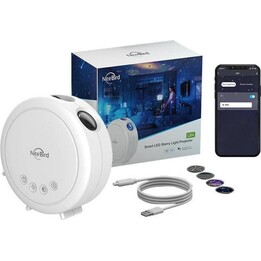 Nitebird LB4 Tuya Star Proyector, 360°, Wi-Fi, Mando a distancia, Blanco