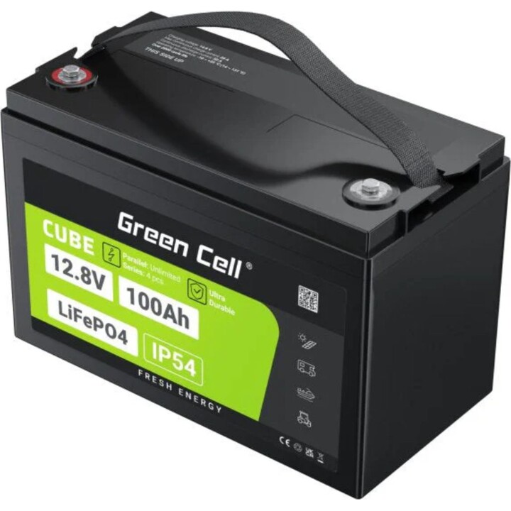 Green Cell LFPGC12V100AH ​​Battery for UPS Lithium Iron Phosphate (LiFePO4) 12.8V 100Ah