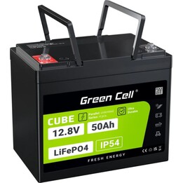 Green Cell CUBE LFPGC12V50AH batería LiFePO4 50Ah 12.8V IP54 negra