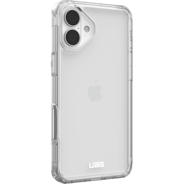 Custodia Plyo compatibile con Apple iPhone 16 Plus con ricarica wireless, angoli Air-Soft resistenti alle cadute, trasparente