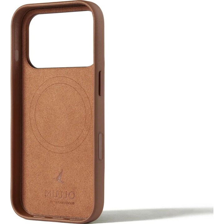 Mujjo Full Leather Case MagSafe Funda para iPhone 17 Pro Marrón