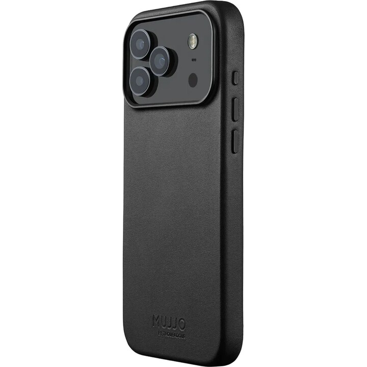 Custodia in pelle Mujjo per iPhone 17 Pro Max, nera