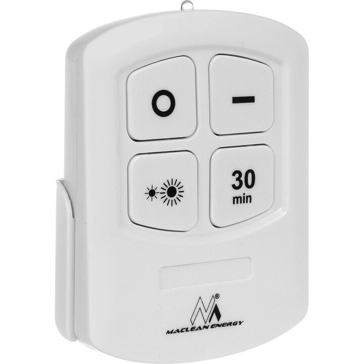 Conjunto de lâmpadas Maclean Energy de 6 LEDs com controle remoto para 3 pilhas AA MCE165