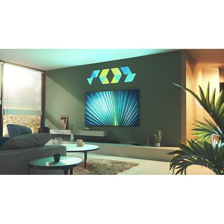 Nanoleaf 15-panel modular lighting starter kit with triangular shapes