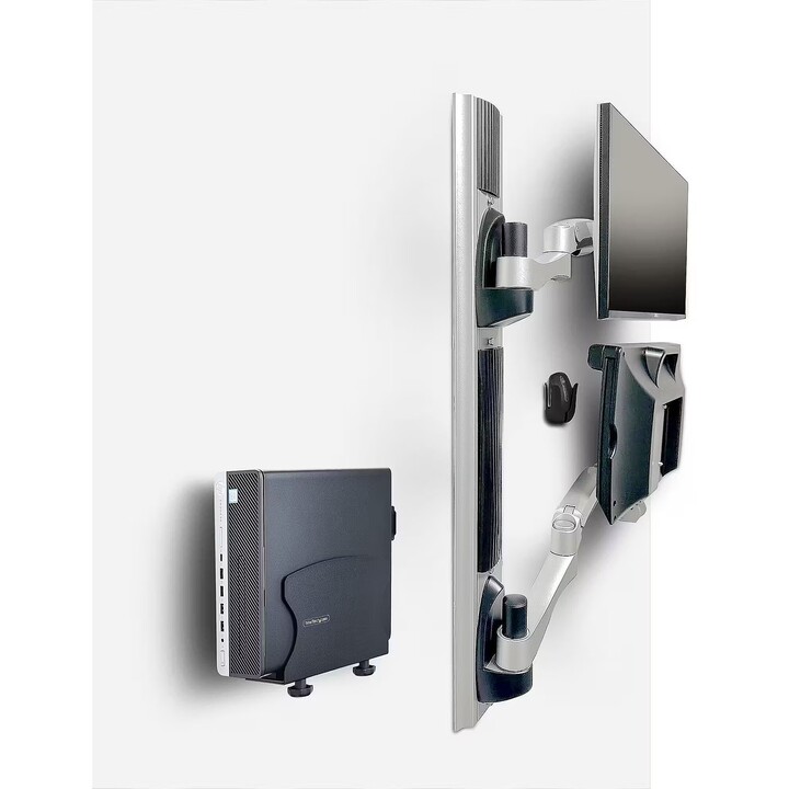Wall Mount Workstation, VESA Mount For 32" Monitor (22lb/10kg), Fully Articulating Monitor Mount & Keyboard Tray