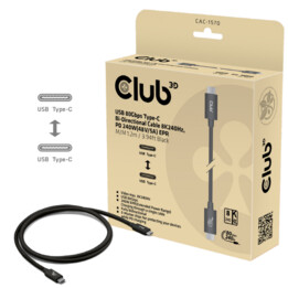 Cabo USB 80Gbps Certificado 240W 4K540Hz Type-C® 1.2m/3.94ft Preto
