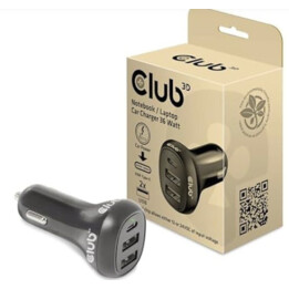 Club3D Cac-1921 Chargeur de voiture 12V 36W pour ordinateur portable