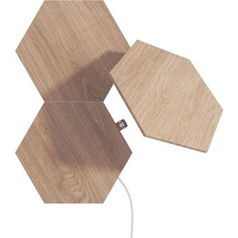 Nanoleaf Elements, NL52-E-0001HB-3PK, 3 LED Hexagones, Effet bois, Mur intérieur modulaire