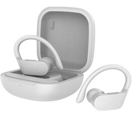 Fones de ouvido esportivos Bluetooth Daewoo DW2023 com estojo de carregamento / 5 horas de duração da bateria / Branco