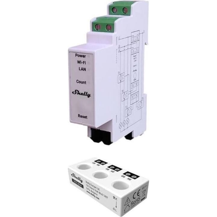 Medidor de custo de energia de corrente alternada Shelly Pro 3EM-3CT63