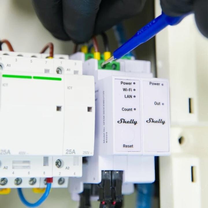Medidor de custo de energia de corrente alternada Shelly Pro 3EM-3CT63