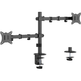 Gembird Ma-d2-03 Soporte de Escritrio Doble para Monitor 17”-32” VESA 100 Max 9Kg Negro