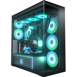Custodia per PC ARCTIC Xtender VG E-ATX nero lucido