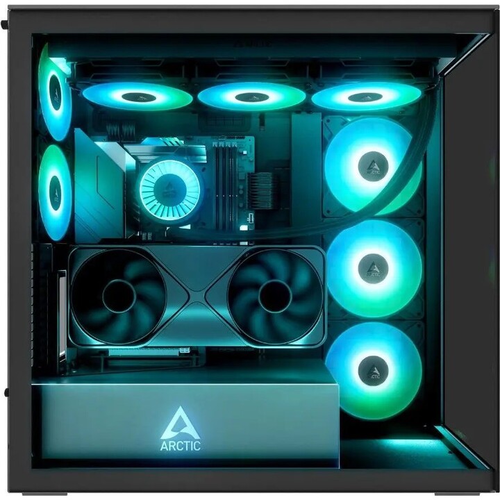 Custodia per PC ARCTIC Xtender VG E-ATX nero lucido