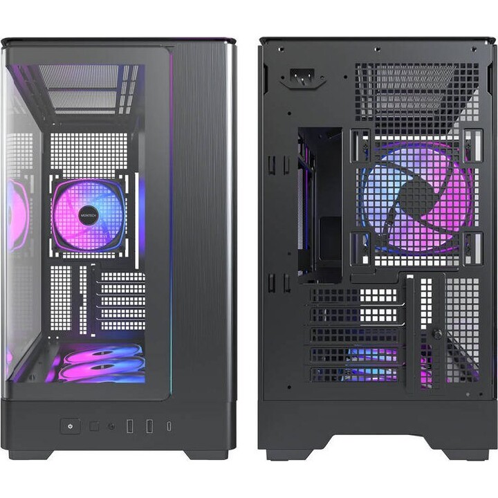Case MONTECH micro ATXMini-ITX Black Midi Tower PC