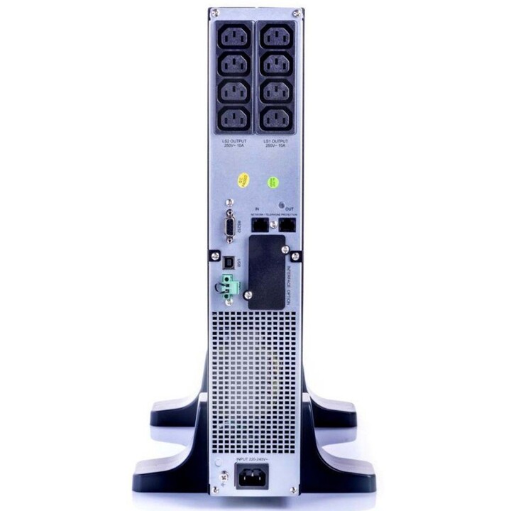 ALLNET All910019RT USV 1000VA Line-Interactive 900W 19" 2U Rack/Tower USB RS232 LCD Rotatable Display